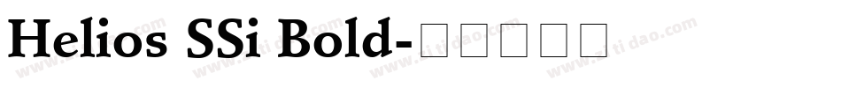 Helios SSi Bold字体转换
